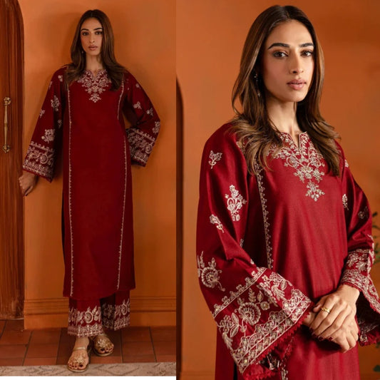 2PCS Dhanak Embroidered Winter Collection ULM-6003