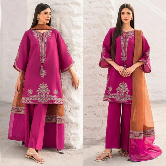 3PCS Sapphire Embroidered lawn Collection LM-31