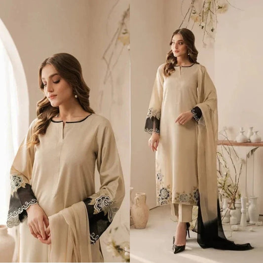 3PCS Sapphire Embroidered lawn Collection  IZ-09