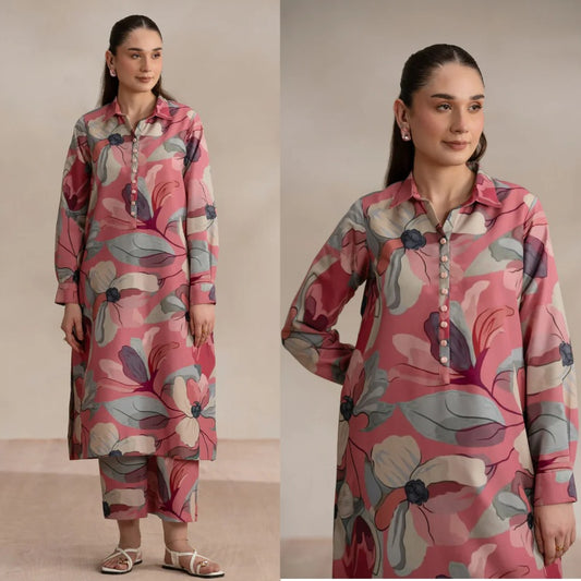 2PCS Printed Airjet Viscous Silk Winter Collection fcc-730