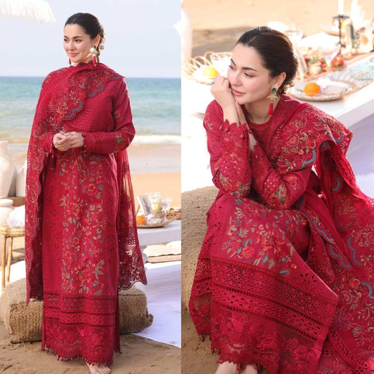 A+ 3PCS Imrozia Embroidered Dhanak Winter Collection D-60