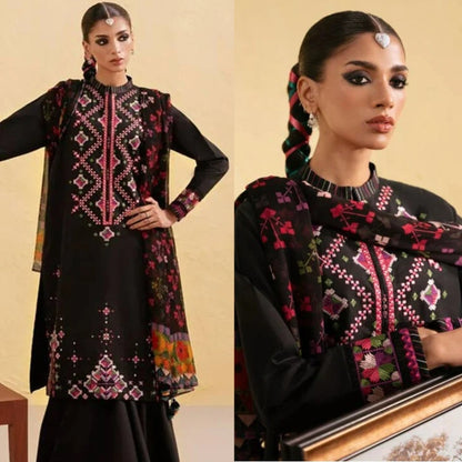A+ 3PCS sapphire Embroidered Dhanak Winter Collection D-69
