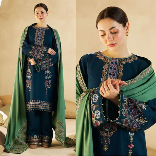 3PCS ZaraShahJahan Embroidered Winter Collection ULM-1293