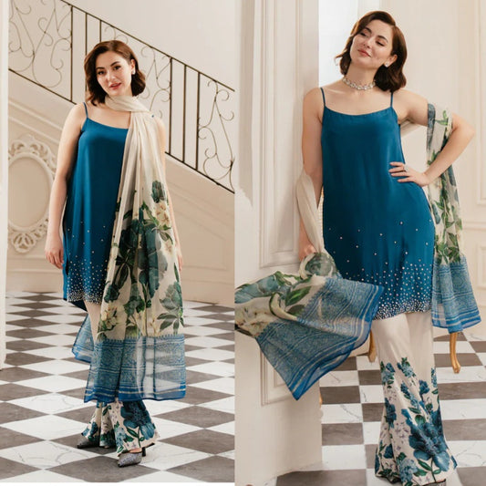 3PCS LULUSAR Silk  Digital Printed Winter Collection ULM-869