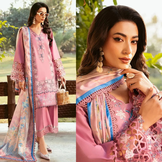 3PCS Bin ilyas Embroidered Dhanak Winter Collection D-143