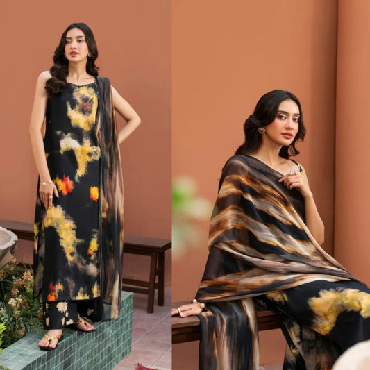 3PCS Printed Airjet Shamoz Silk Winter Collection fcc-155