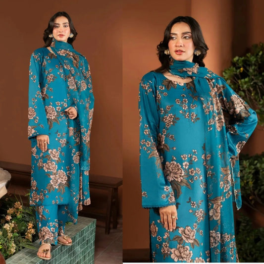 3PCS Printed Airjet Shamoz Silk Winter Collection fcc-156