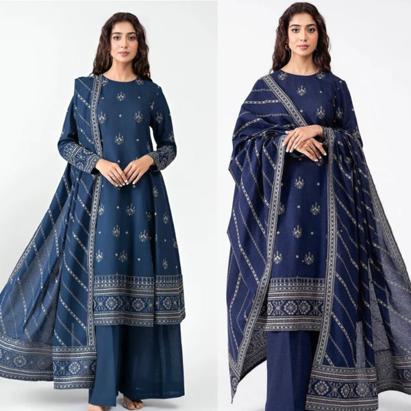 3PCS Kayseria Lawn Embroidered Shirt with Lawn Embroidered Dupatta Lawn Collection ULM -1061