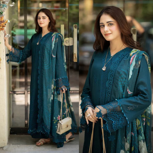 3PCS Zarashahjahan  Embroidered Lawn Collection Coco-49