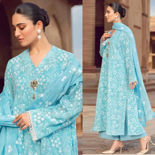 3PCS Bareeze Embroidered Lawn Collection ULM-1125