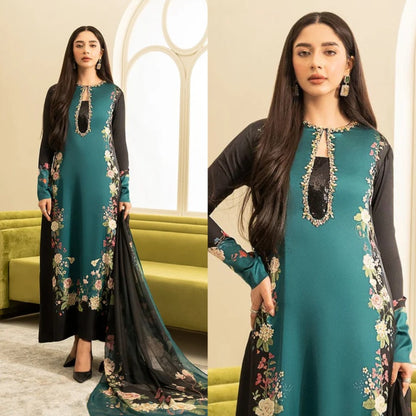 A+ 3PCS LULUSAR Silk Digital Printed Winter Collection ULM-868