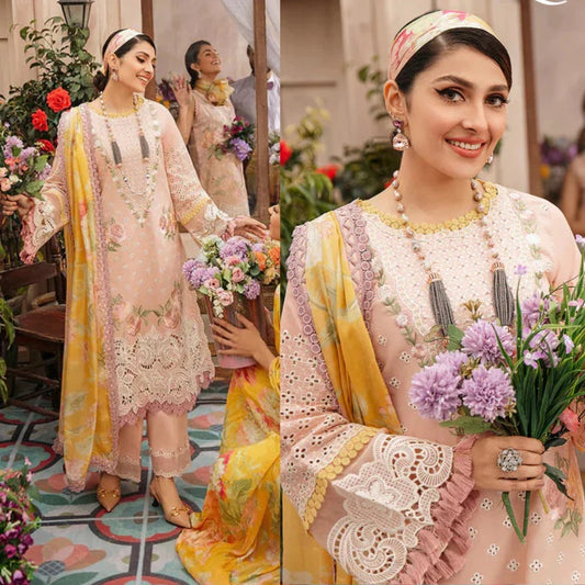 3PCS Dhanak- Embroidered Shirt with Digital Printed Wool Shawl Winter Collection ULM-3192