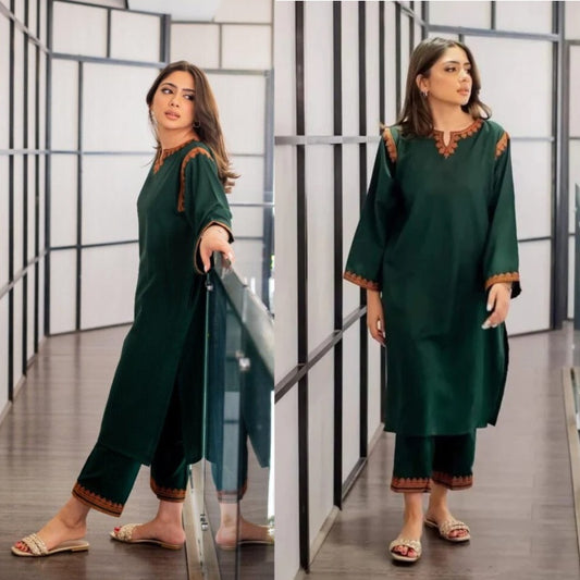 2PCS Dhanak-Embroidered Winter Collection ULM-3120