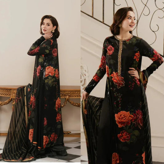 3PCS LULUSAR Silk Digital Printed Winter Collection ULM-861