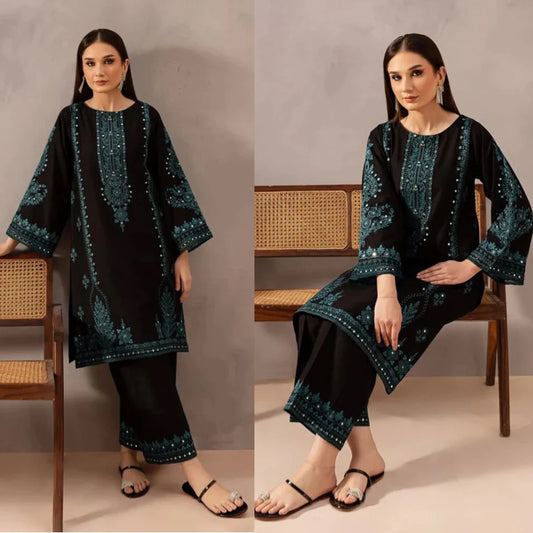 2PCS Dhanak- Embroidered Winter Collection ULM- 3369