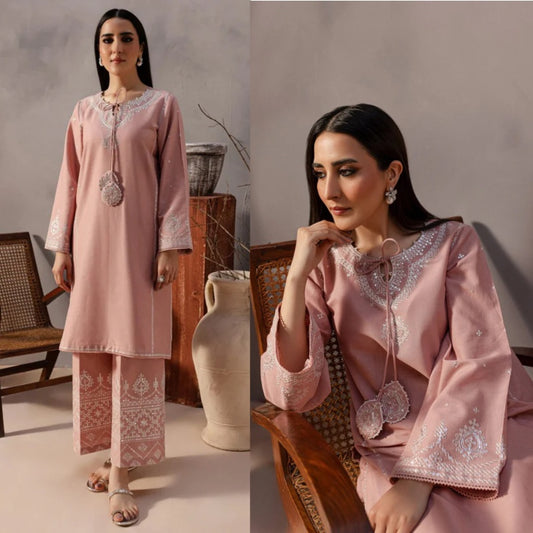 2PCS Dhanak-Embroidered Winter Collection ULM- 3288