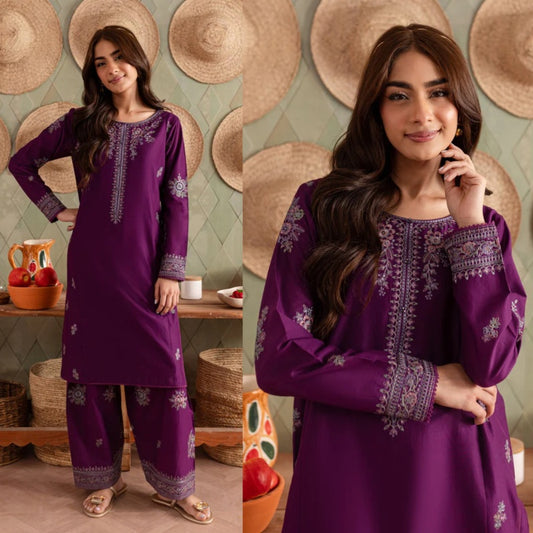 2PCS Dhanak  Embroidered Winter Collection ULM- 290
