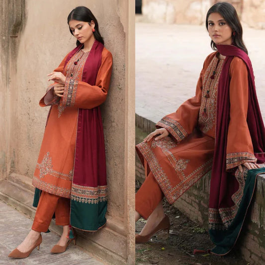 3PCS Sapphire Embroidered Lawn Collection BULM-1214