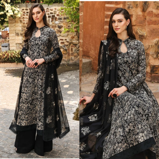 3PCS Bareeze Embroidered Lawn Collection D-348