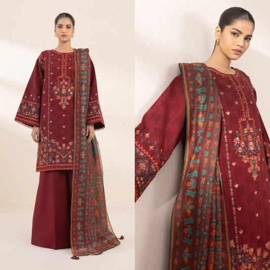 3PCS Sapphire Dhank Embroidered Winter Collection SP-715