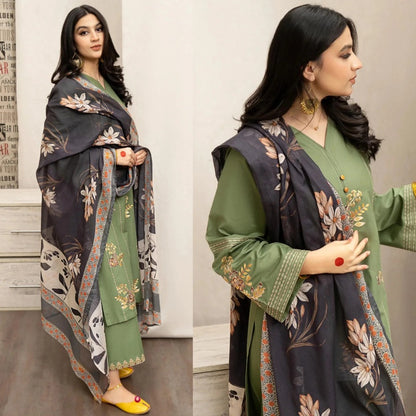 3PCS Urge Embroidered Winter Collection URW-721