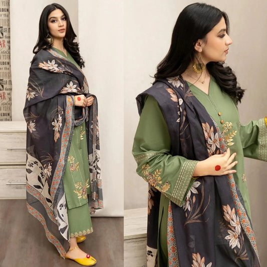 3PCS Urge Embroidered Winter Collection URW-721