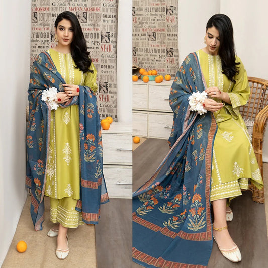 3PCS Urge Embroidered Lawn Collection BULM-UR-720