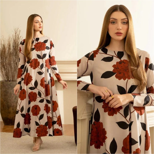 2PCS Lulusar Shamoz Silk Print Suit  Winter Collection ULM-856