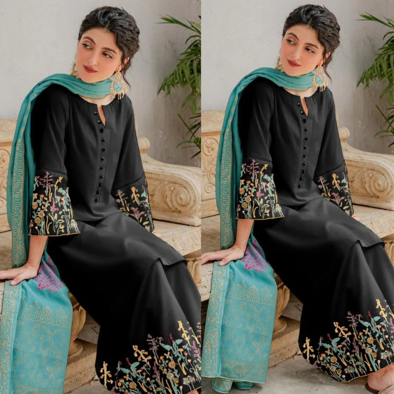 3PCS Embroidered Kastroor  Lawn Collection BULM-1200