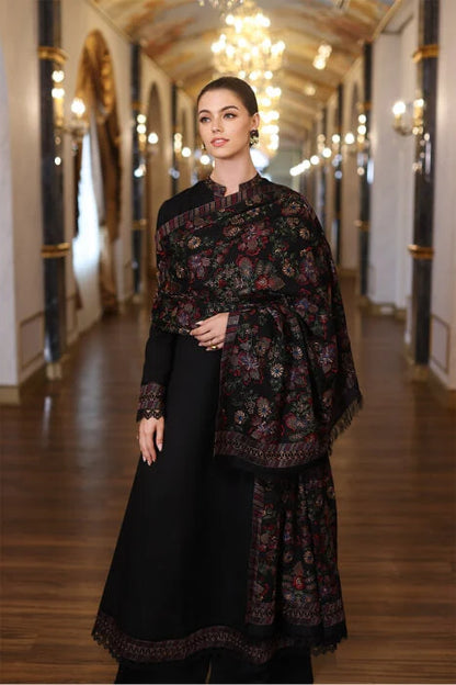 3PCS Dhanak- Embroidered Shirt with Dhanak Embroidered Shawl Winter Collection ULM-189
