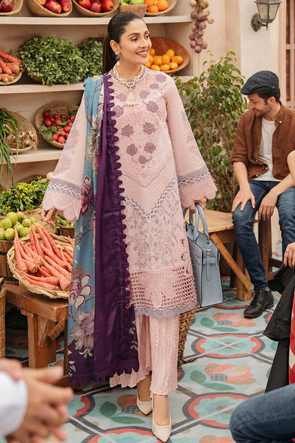 3PCS Dhanak Embroidered Shirt with Digital Printed Wool Shawl Winter Collection ULM-3245