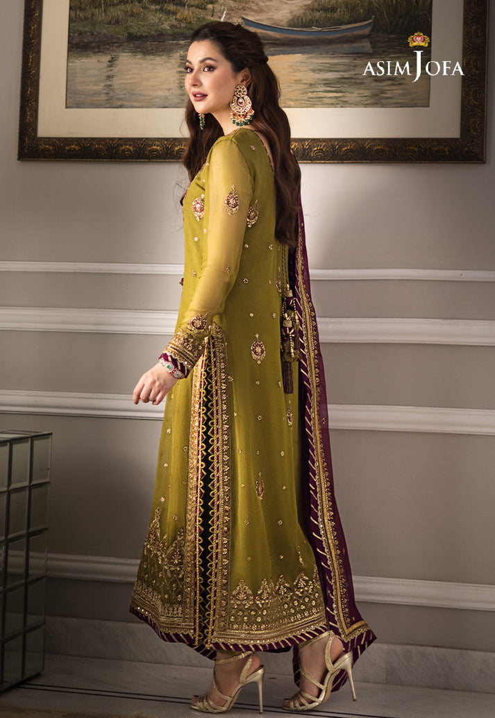 Dhanak-3PC Embroidered Shirt with Chiffon Embroidered Dupatta - 6427