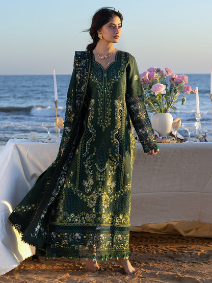 Lawn-3PC Chikankari Embroidered Shirt With Chiffon Embroidered Dupatta-5377