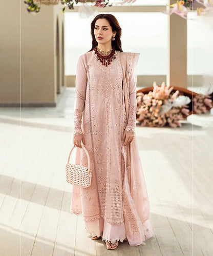 3PCS Embroidered Shirt with Organza Embroidered Dupatta Lawn Collection ULM-1270