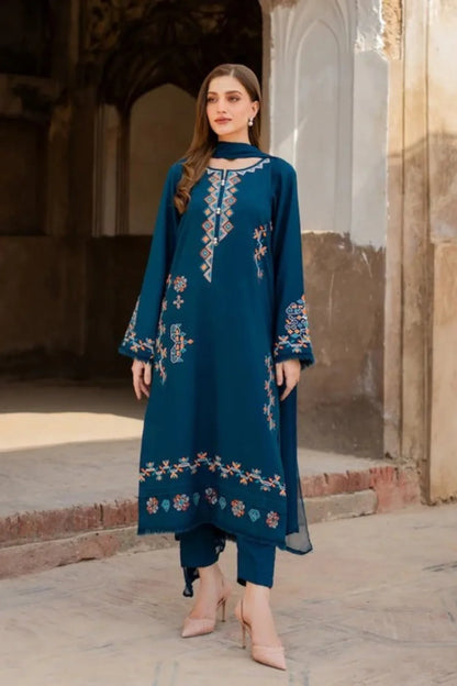 3pc Embroidered lawn sapphire SP-307 Zinc