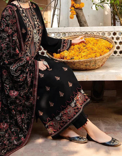 3PCS Bareeze Dhanak With Full Embroidered Shawl Winter Collection ULM-1296