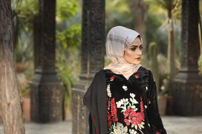 3PCS Embroidered Velvet Winter Collection 7004