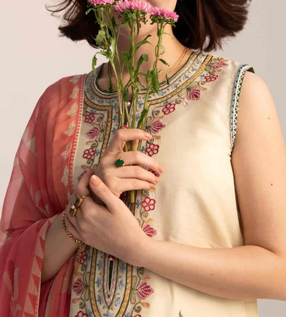 3PCS Coco Embroidered Lawn Collection D-636