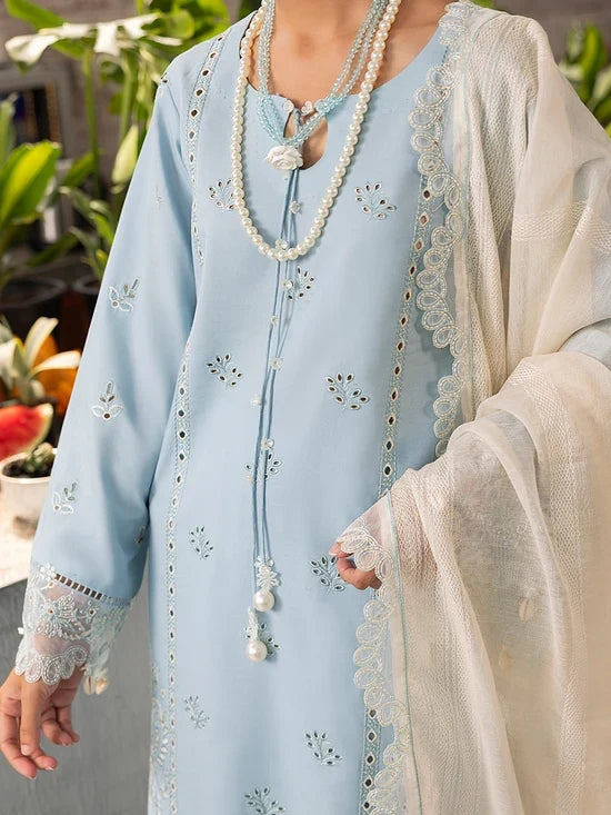 lzel Lawn Chikenk-Kari Embroidered 3PC Izl-93