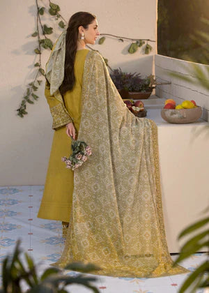3PCS Embroidered Shirt with Digital Printed Jacquard Dupatta Lawn Collection BULM- 1324
