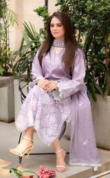 Lawn - 3PC Embroidered Shirt with Chiffon Embroidered Dupatta - 5136 - Sapphire Studios