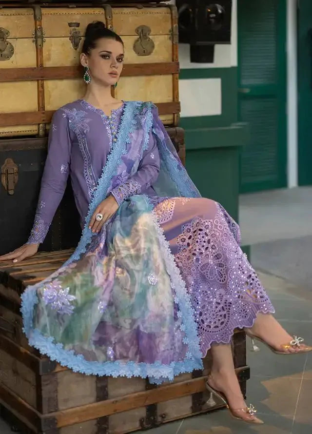 Lawn-3PC Embroidered Shirt with Digital Printed Jacquard Dupatta -5212