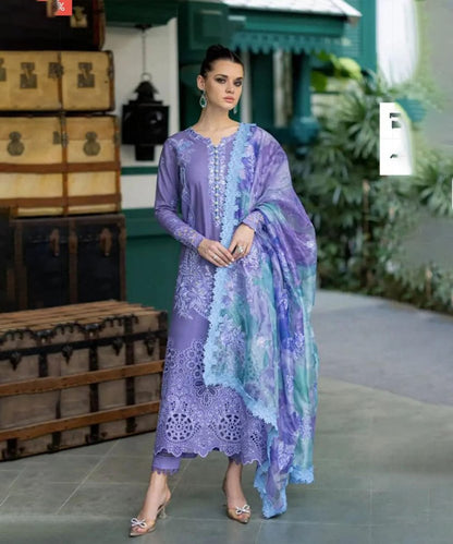 Lawn-3PC Embroidered Shirt with Digital Printed Jacquard Dupatta -5212