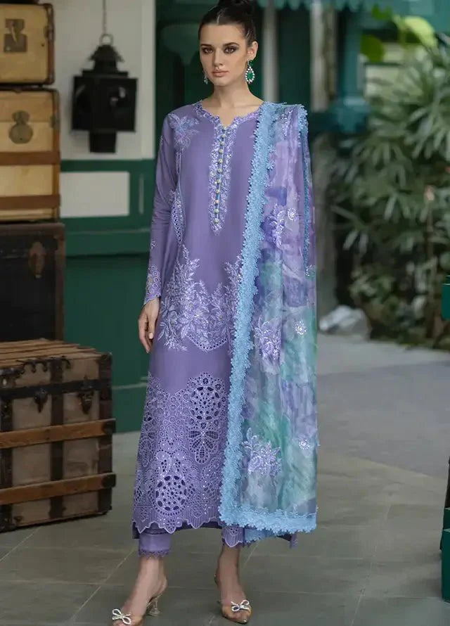 Lawn-3PC Embroidered Shirt with Digital Printed Jacquard Dupatta -5212