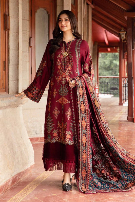 Lawn-3PC Embroidered Shirt with Digital Printed Jacquard Dupatta - 5164