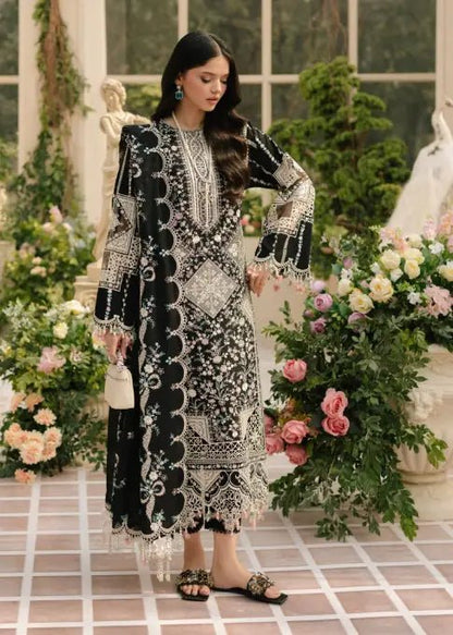 Lawn-3PC Embroidered Shirt With Khadi Net Embroidered Dupatta BU-5216