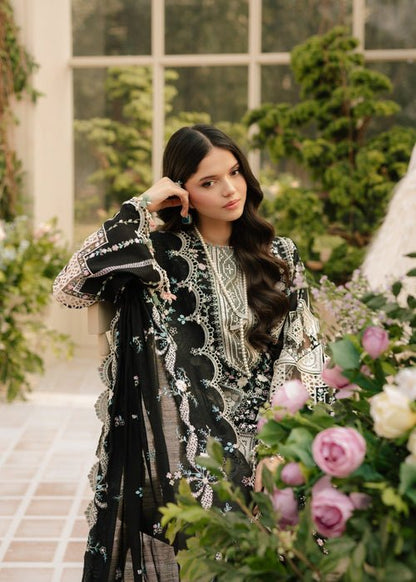 Lawn-3PC Embroidered Shirt With Khadi Net Embroidered Dupatta BU-5216