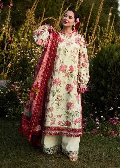 Luxury Dhanak 3PC Embroidered With Digital Printed Shawl-211
