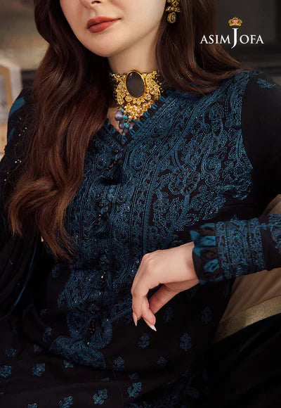 3PCS Embroidered Shirt with Organza Embroidered Dupatta Lawn Collection ULM-1064