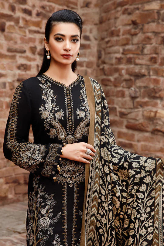 3PCS Embroidered Shirt with Digital Printed Jacquard Dupatta Lawn Collection ULM-1171